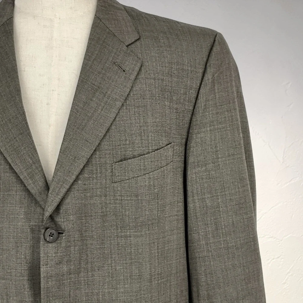 Joseph Abboud Nordstrom Mens‎ 44L Blazer Gray Super 100s Wool 3-Button Casual